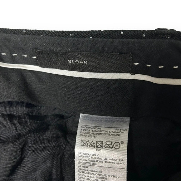 Banana Republic  Black Dotted Sloan Pants 6 - Picture 8 of 9